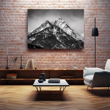 Black and White Mountain Canvas